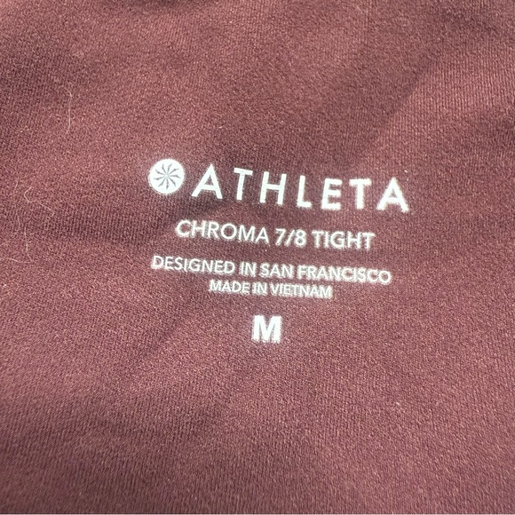Athleta Chroma 7/8 Leggings Pink and Burgundy Women's Size Medium - Picture 4 of 11